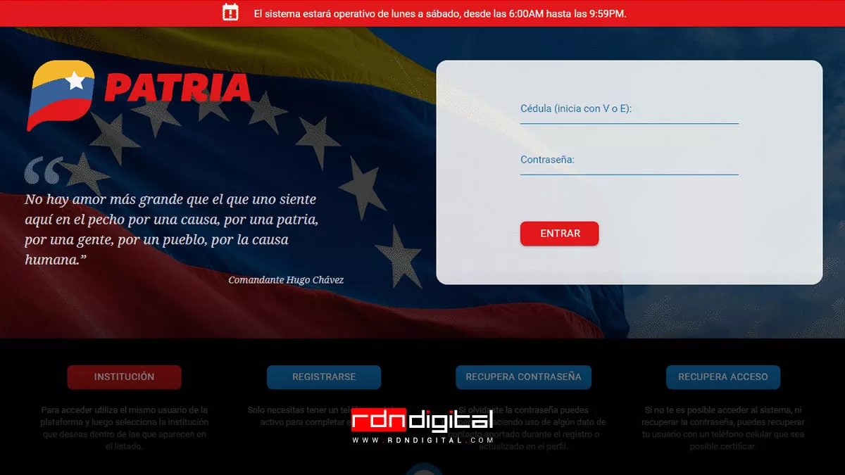 bonos del Carnet de la Patria