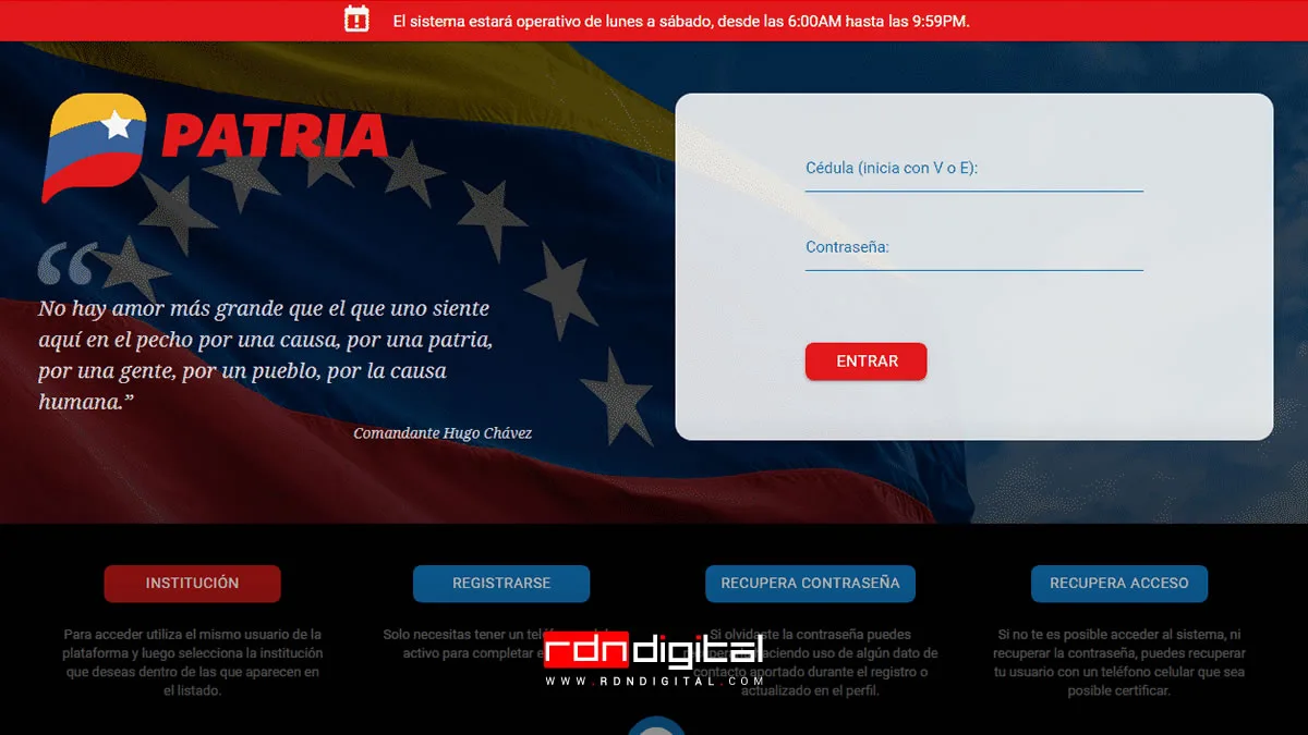 bono hogares de la patria